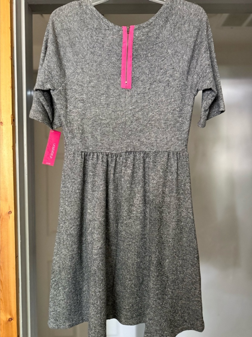Heather Gray Short Sleeve Knit Dress